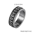 Dragon Spine Ring for Men,Stainless Steel Vintage Punk Biker Band Ring,Gothic Statement Jewelry