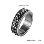 Dragon Spine Ring for Men,Stainless Steel Vintage Punk Biker Band Ring,Gothic Statement Jewelry