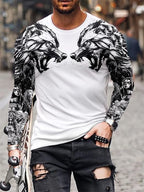 PENDRA Eagle Long Sleeve Print T-Shirt