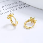 925 Sterling Silver Vintage Earrings For Women Trendy Simple Flower CZ Earring Jewelry Prevent Allergy Party Accessories Gift