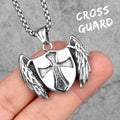 Cross Shield Crusader Stainless Steel Men Necklaces Pendants Chain Punk for Boyfriend Male Jewelry Creativity Gift Wholesale