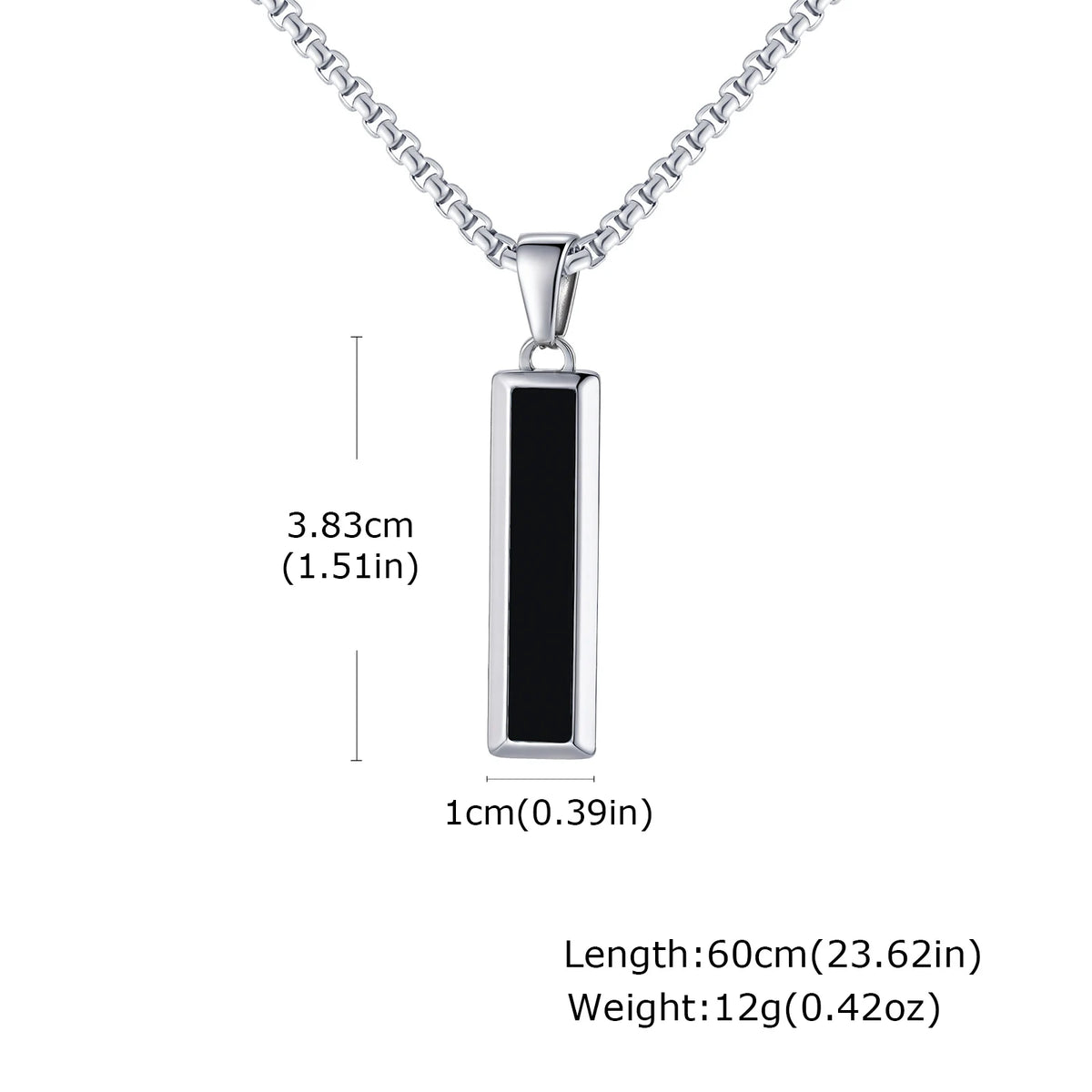 Punk Geometric Necklace for Men Boys,Stainless Steel Natural Turquoise Vertical Pendant,Birthday Partry Anniversary Father Gift
