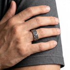 PENDRA Sun Moon Bend Steel Ring