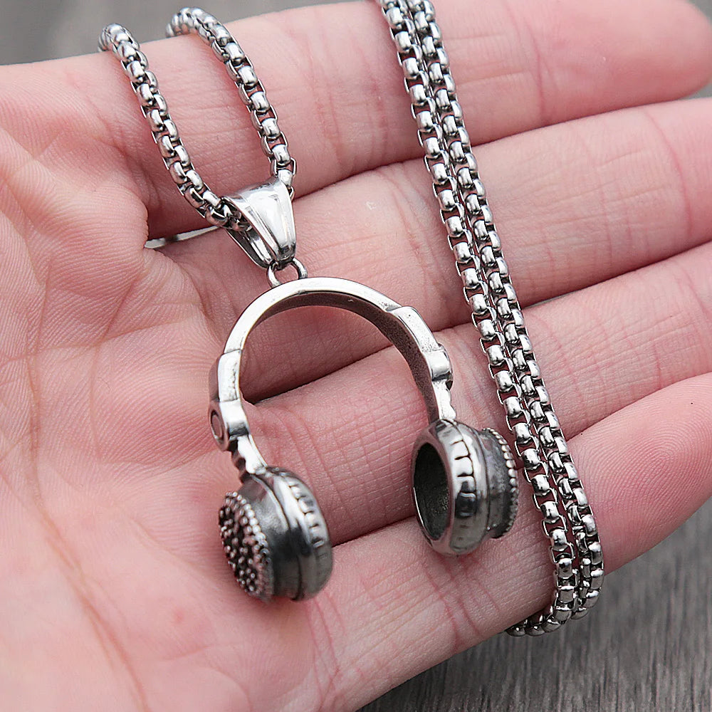 PENDRA Headphone Punk Music Pendant Necklace