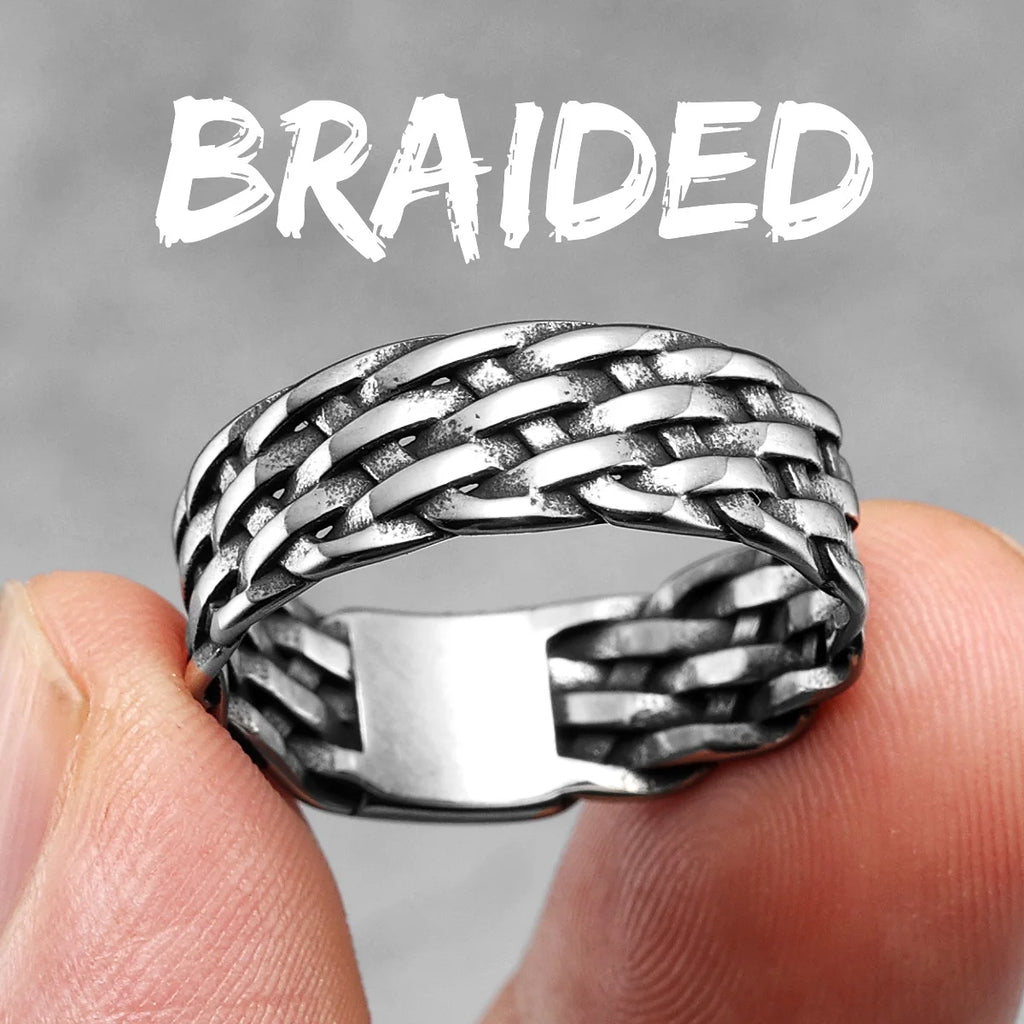 PENDRA Weaving Boyfriend Steel Ring
