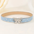 PENDRA Rheais Leather Pink Butterfly Gothic Belt