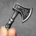 Viking Mythology Wolf Aex Men Necklaces Stainless Steel Pendant Chain Women Punk Fashion Jewelry New Accessories Gifts Wholesale