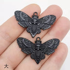 PENDRA Mothskull Gothic Moth Skull Pendant Set