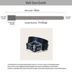PENDRA Galaine Leather Bull Buckle Western Gothic Belt