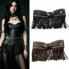 PENDRA Lunaara Leather Tassel Gothic Belt