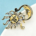 PENDRA Vintage Sun And Moon Brooch