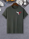3D Skull Print Men's Fashion T-shirt Summer Men's Top Sports Fitness Men's Short Sleeve T-shirt Outdoor Street Men's O-neck Tees