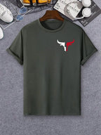 3D Skull Print Men's Fashion T-shirt Summer Men's Top Sports Fitness Men's Short Sleeve T-shirt Outdoor Street Men's O-neck Tees