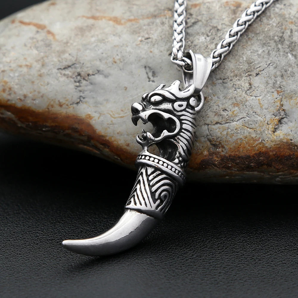 PENDRA Wolfthorn Stainless Steel Wolf Tooth Pendant