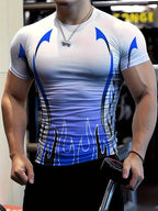 PENDRA Printed Urban Short-Sleeve Running T-Shirt