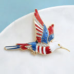 PENDRA American Flag Eagle Bird Brooch