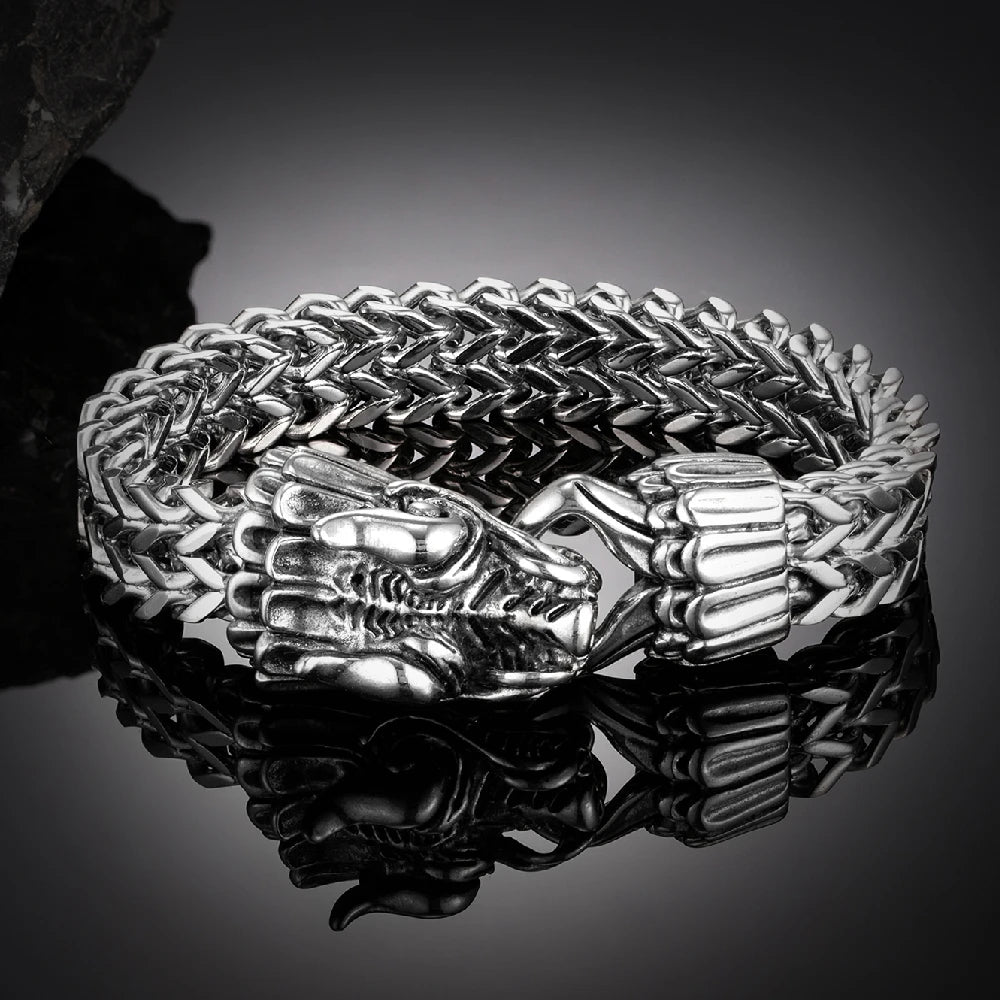 PENDRA Dragon Gold Steel Bracelet