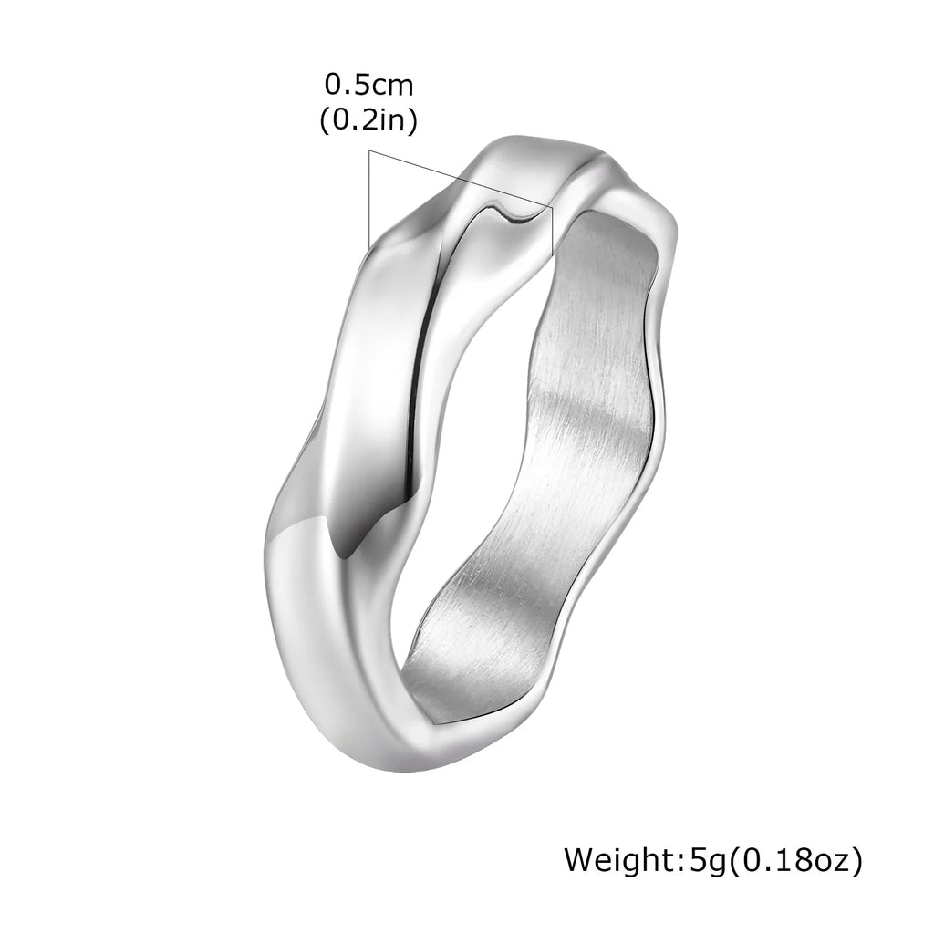 PENDRA Mobius Grey Love Steel Ring