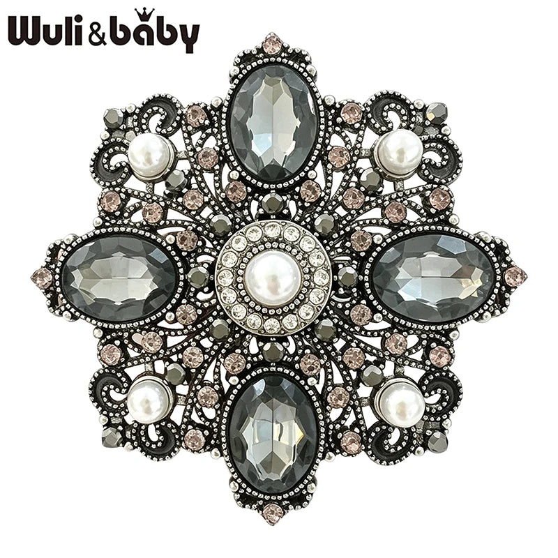 PENDRA Geometra Vintage Geometric Flower Brooch