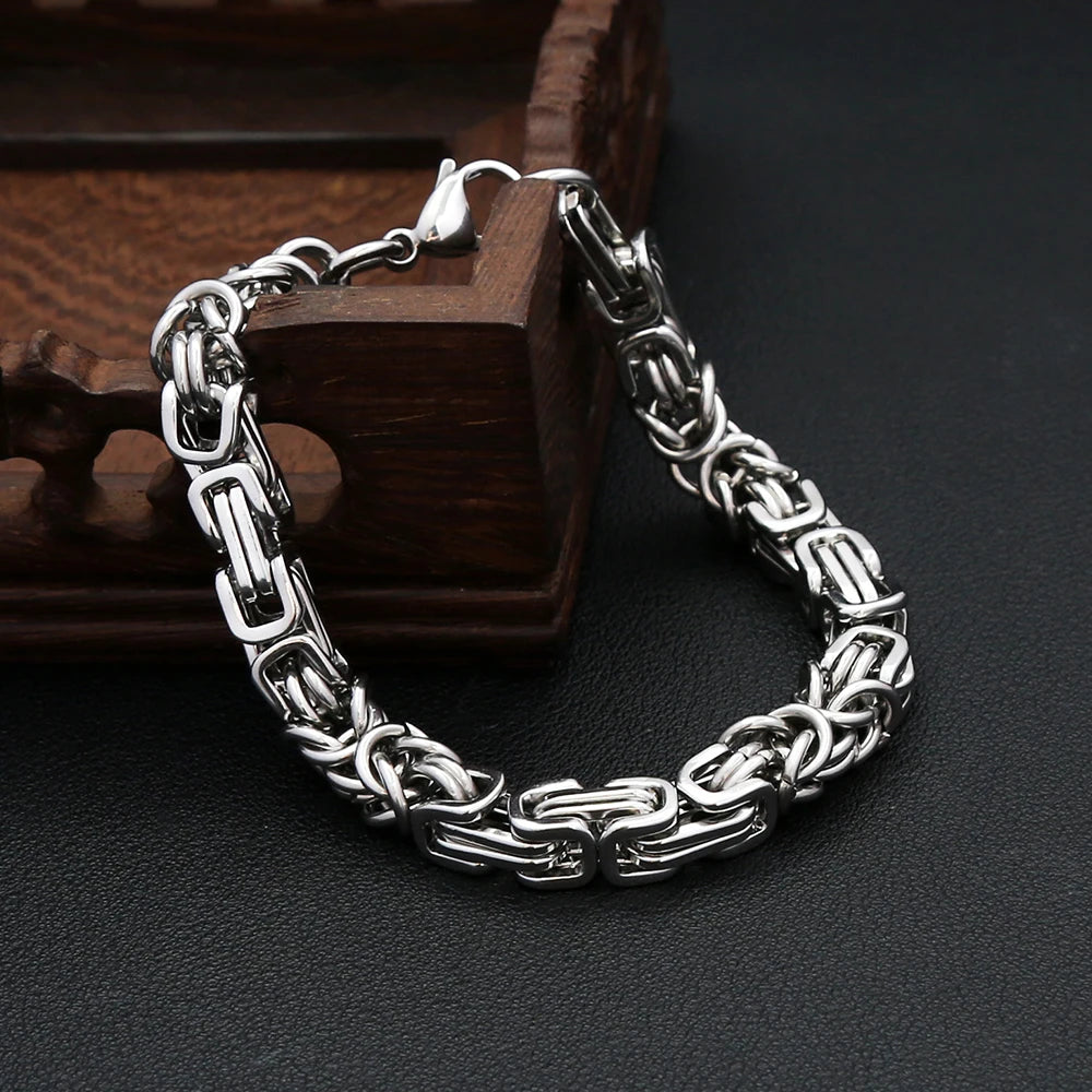 PENDRA Byzantium 8mm Stainless Steel Chain Bracelet