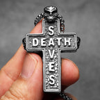 PENDRA Death Saves Skull Steel Necklace