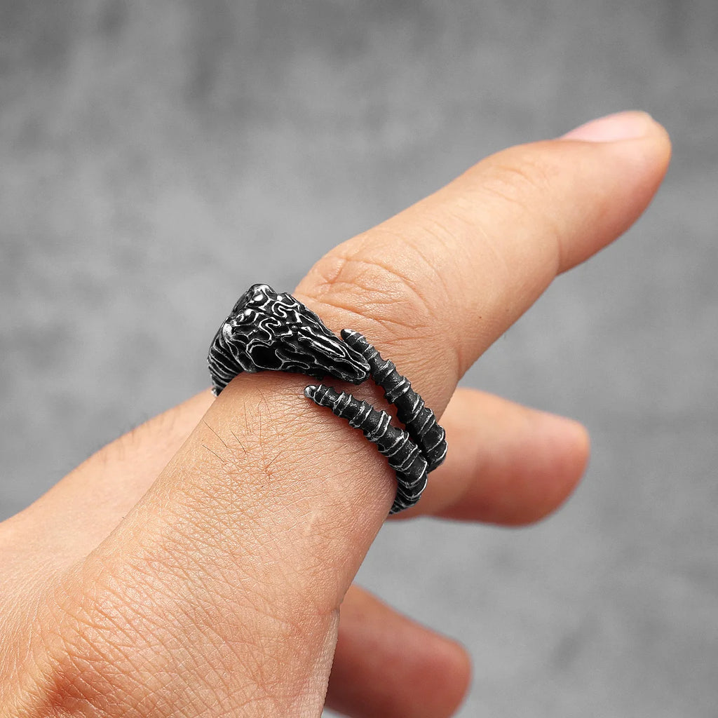 PENDRA Argali Sheep Skull Steel Ring