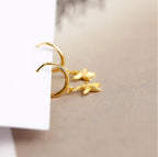 PENDRA Starfish 925 Sterling Silver Hoop Earrings