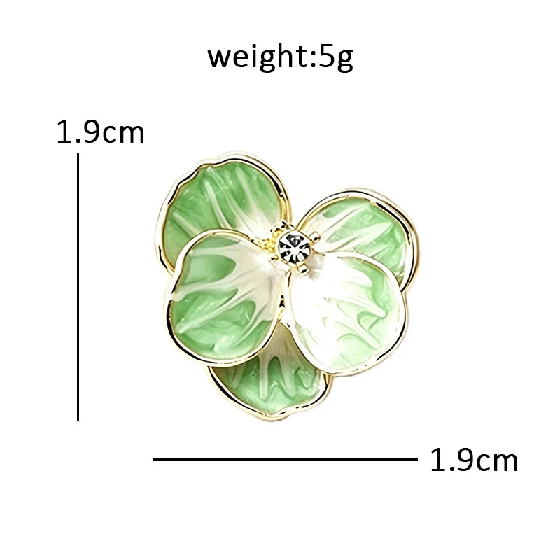 PENDRA Pansyelle Pansy Flower Collar Pin