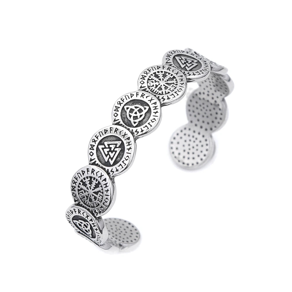PENDRA Valknut Stainless Steel Nordic Rune Bracelet