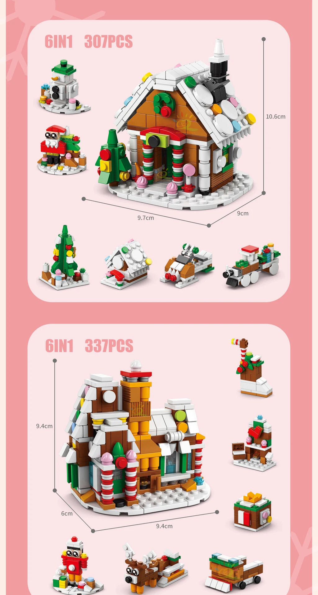 PENDRA Elk Deer Santa Building Set