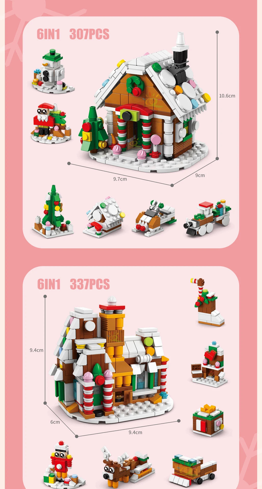 PENDRA Elk Deer Santa Building Set