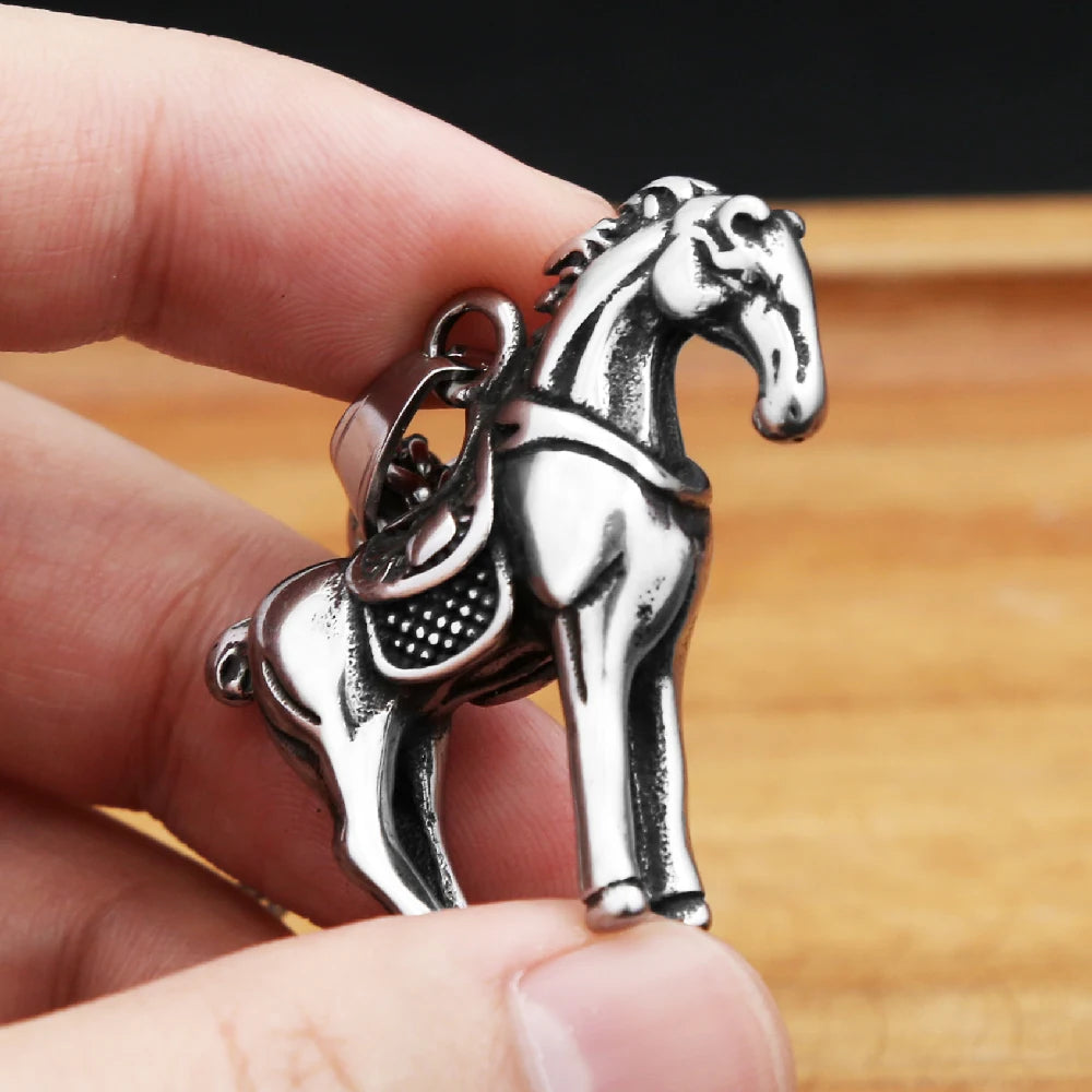 PENDRA Horseforge Punk Horse Pendant Necklace
