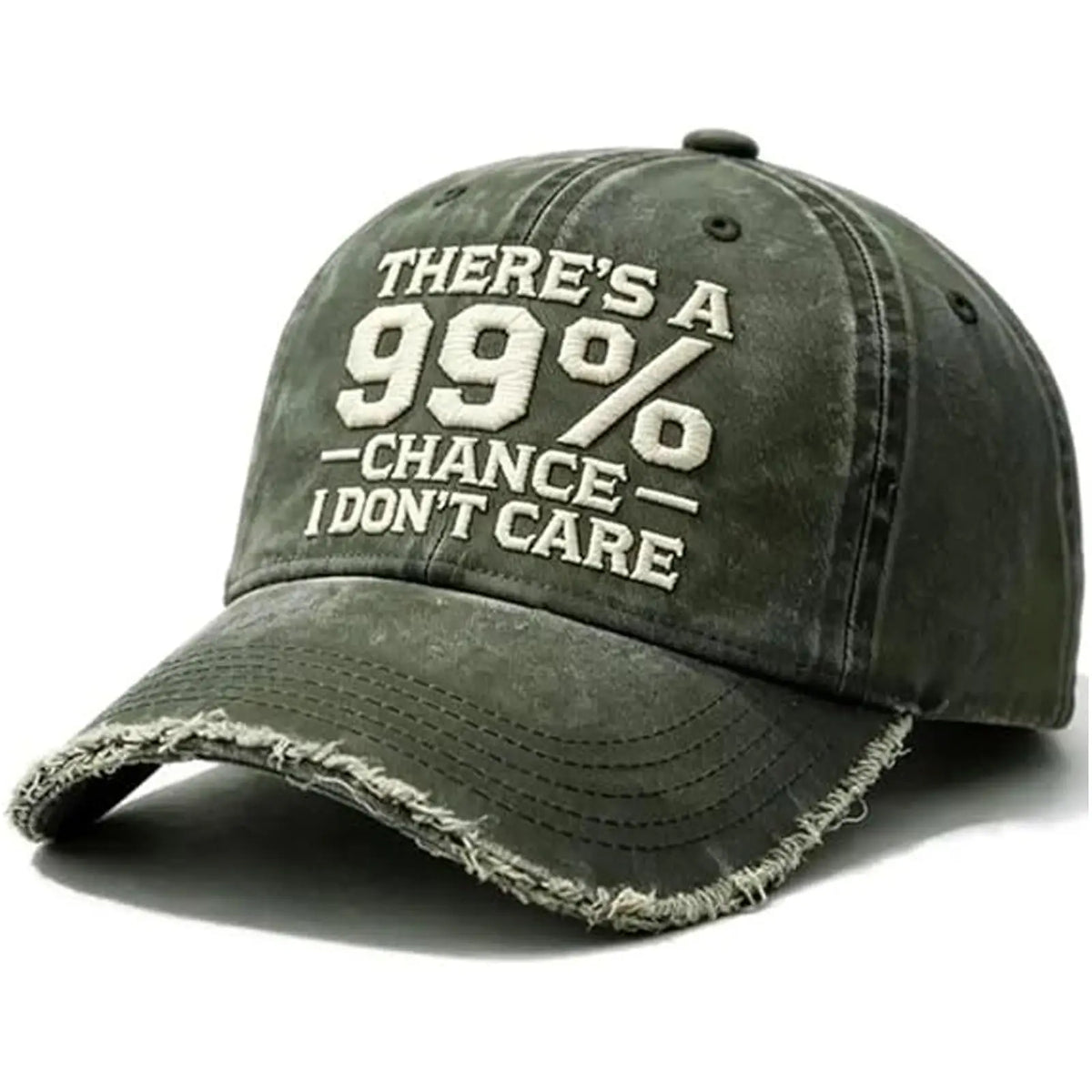 There’s A 99% Chance I Don’t Care Embroidered Dad Hat, Adjustable Distressed Embroidered I Don’t Care Cap Baseball Caps