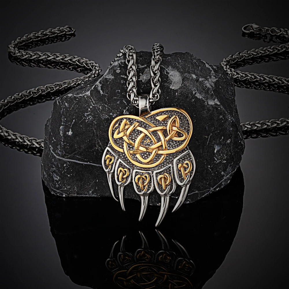 PENDRA Bear Claw Norse Necklace
