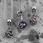 PENDRA Skull Claw Beads Steel Necklace