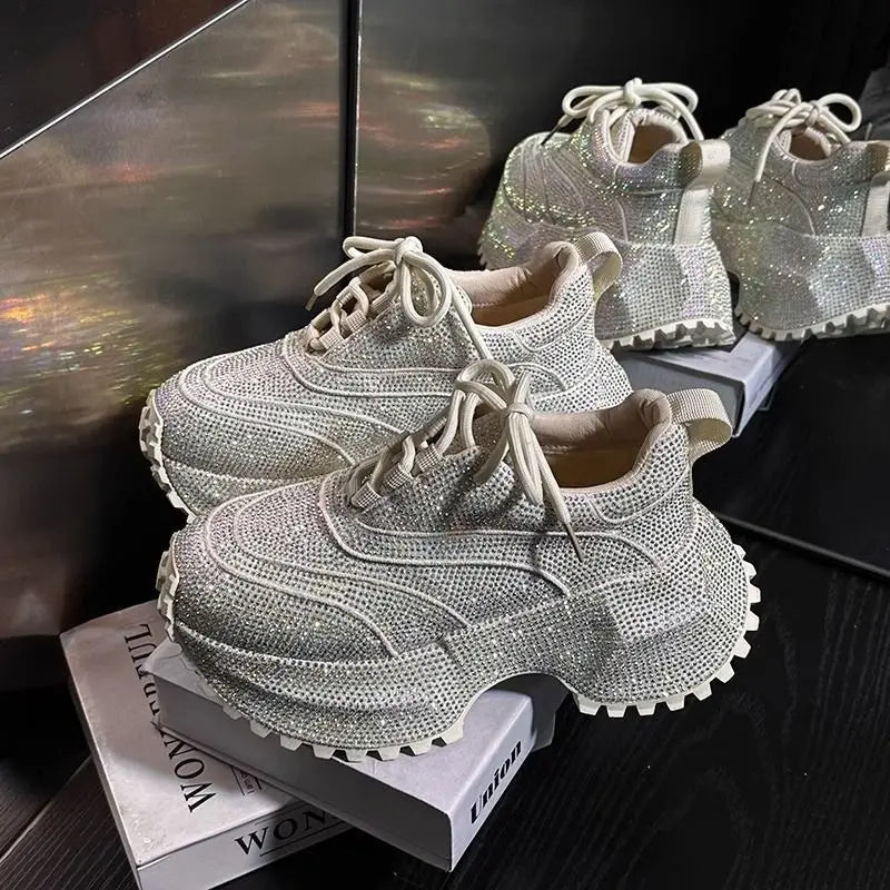 PENDRA Rhinestone Diamond Sports Shoes