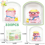 PENDRA Cute Pig Micro Building Set