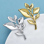 PENDRA Leafelle Stainless Steel Leaf Brooch