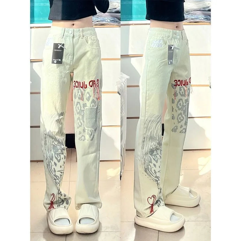 PENDRA Waist Embroidered Straight Trousers