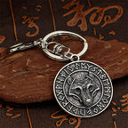 PENDRA Wolf Norse Vegvisir Necklace