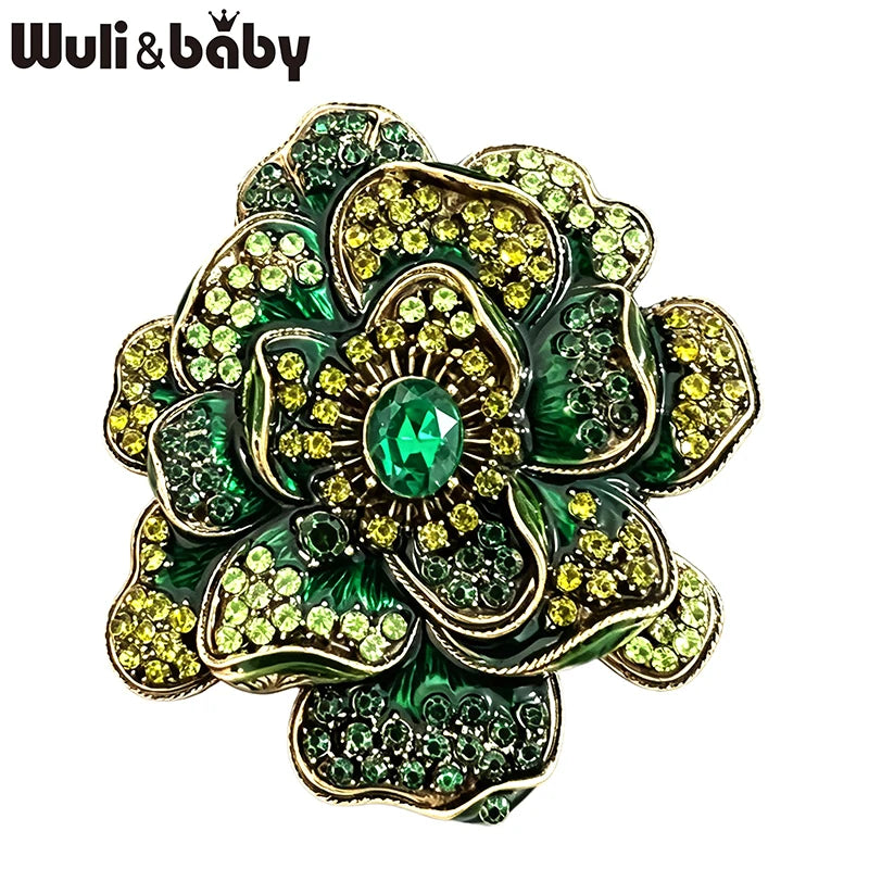 PENDRA Camellia Vintage Camellia Flower Brooch