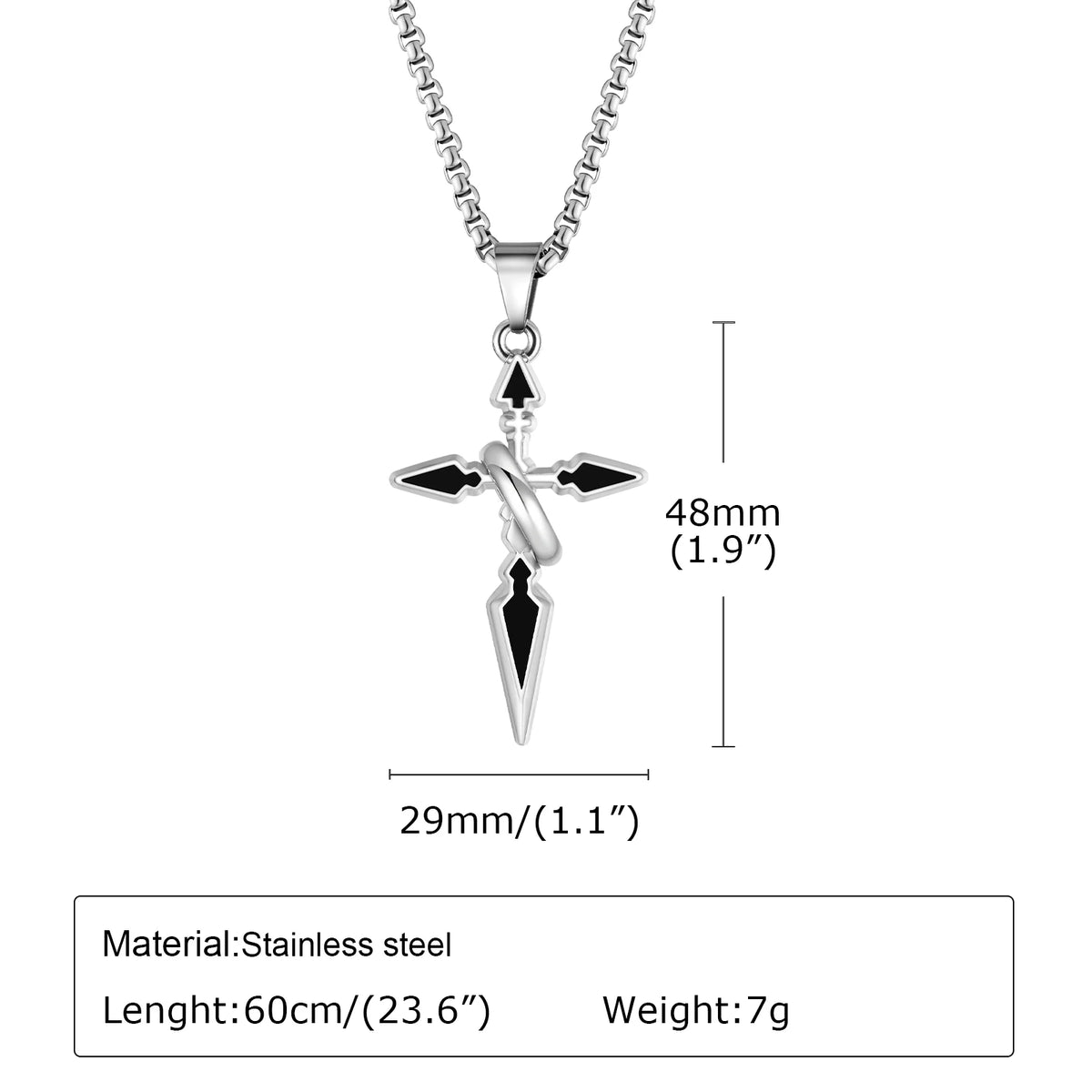 PENDRA Cross Circle Pendant Necklace