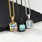 PENDRA Square Abalone Necklace