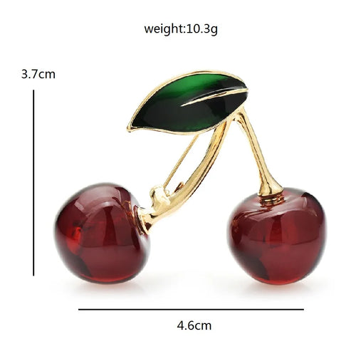 PENDRA Cherryelle Delicious Cherry Brooch