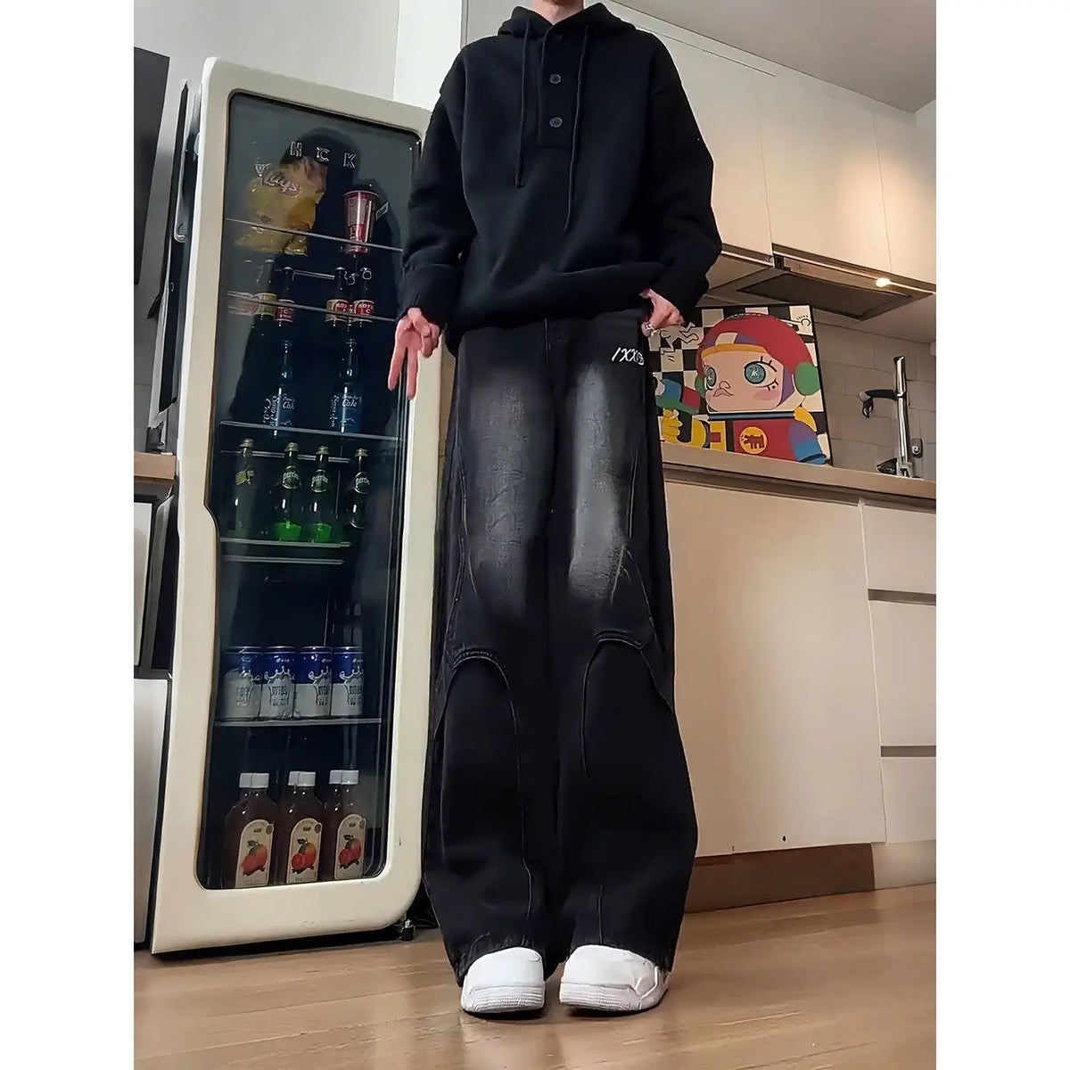 PENDRA Street Black Tooling Jeans