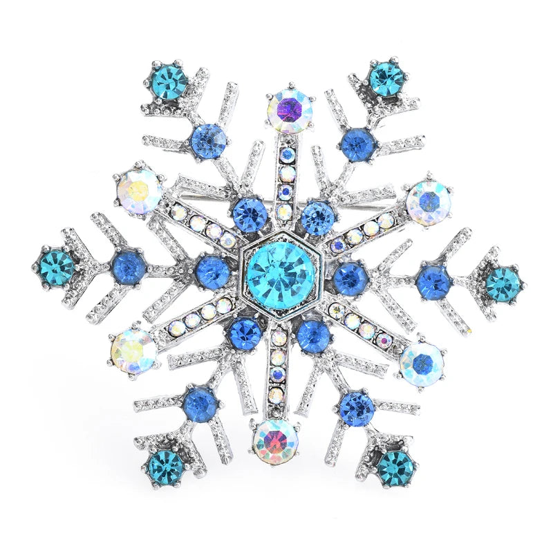 PENDRA Snowelle Blue Snowflake Brooch