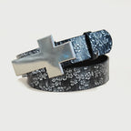 PENDRA Rheaessa Black Cross Buckle Cross Luxury Belt