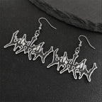 Hip Hop Black Metal WATAIN Band Pendant Drop Earring Stainless Steel Silver Color Music Earring Rock Fans Jewelry E7738S06