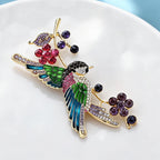 PENDRA Orchard Enamel Bird Brooch