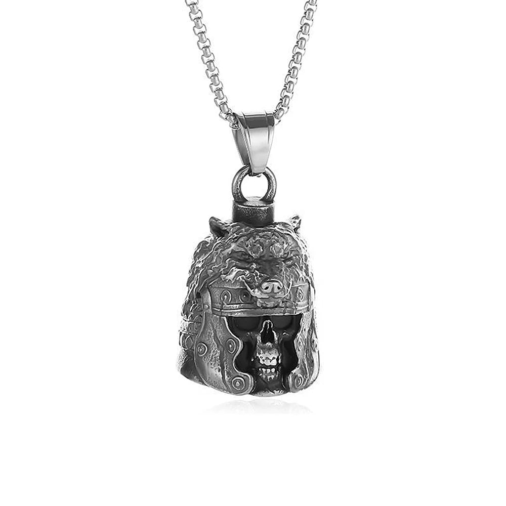 PENDRA Wolfbell Viking Warrior Wolf Bell Pendant